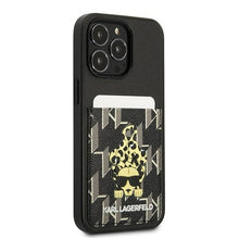 Заредете изображение във визуализатора на галерията – Original Pouch KARL LAGERFELD Karlimals Cardslot KLHCP13LCANCNK for Iphone 13 Pro black
