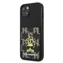 Заредете изображение във визуализатора на галерията – Original Pouch KARL LAGERFELD Karlimals Cardslot KLHCP13MCANCNK for Iphone 13 black
