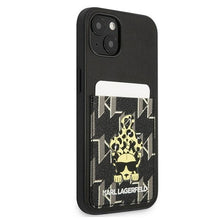 Заредете изображение във визуализатора на галерията – Original Pouch KARL LAGERFELD Karlimals Cardslot KLHCP13MCANCNK for Iphone 13 black
