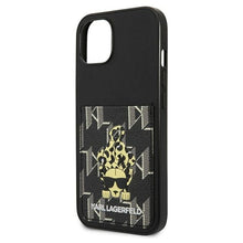 Заредете изображение във визуализатора на галерията – Original Pouch KARL LAGERFELD Karlimals Cardslot KLHCP13MCANCNK for Iphone 13 black
