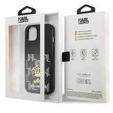 Заредете изображение във визуализатора на галерията – Original Pouch KARL LAGERFELD Karlimals Cardslot KLHCP13MCANCNK for Iphone 13 black
