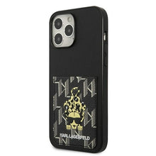 Заредете изображение във визуализатора на галерията – Original Pouch KARL LAGERFELD Karlimals Cardslot KLHCP13XCANCNK for Iphone 13 Pro Max black
