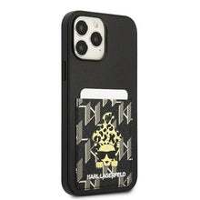 Заредете изображение във визуализатора на галерията – Original Pouch KARL LAGERFELD Karlimals Cardslot KLHCP13XCANCNK for Iphone 13 Pro Max black
