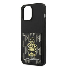 Заредете изображение във визуализатора на галерията – Original Pouch KARL LAGERFELD Karlimals Cardslot KLHCP13XCANCNK for Iphone 13 Pro Max black
