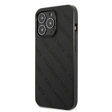Заредете изображение във визуализатора на галерията – Original Pouch KARL LAGERFELD Perforated Allover KLHCP13LPTLK for Iphone 13 Pro black
