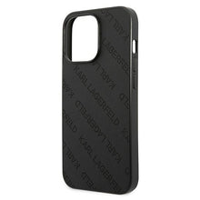 Заредете изображение във визуализатора на галерията – Original Pouch KARL LAGERFELD Perforated Allover KLHCP13LPTLK for Iphone 13 Pro black
