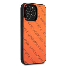 Заредете изображение във визуализатора на галерията – Original Pouch KARL LAGERFELD Perforated Allover KLHCP13LPTLO for Iphone 13 Pro orange
