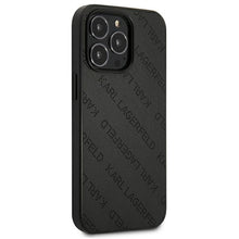Заредете изображение във визуализатора на галерията – Original Pouch KARL LAGERFELD Perforated Allover KLHCP13XPTLK for Iphone 13 Pro Max black

