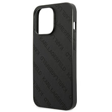 Заредете изображение във визуализатора на галерията – Original Pouch KARL LAGERFELD Perforated Allover KLHCP13XPTLK for Iphone 13 Pro Max black
