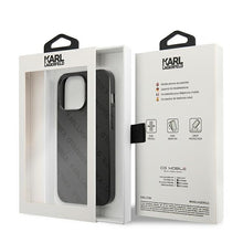 Заредете изображение във визуализатора на галерията – Original Pouch KARL LAGERFELD Perforated Allover KLHCP13XPTLK for Iphone 13 Pro Max black
