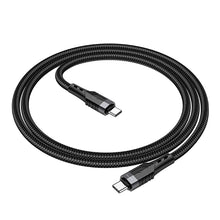 Заредете изображение във визуализатора на галерията – Borofone Cable BU35 Influence - Type C to Type C - 60W 3A 1,2 metres black
