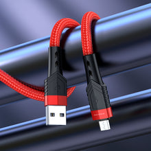 Заредете изображение във визуализатора на галерията – Borofone Cable BU35 Influence - USB to Micro USB - 2,4A 1,2 metres red
