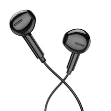 Заредете изображение във визуализатора на галерията – Borofone Earphones BM71 Light Song with microphone black
