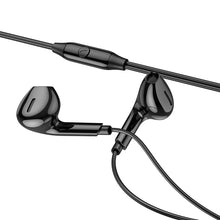 Заредете изображение във визуализатора на галерията – Borofone Earphones BM71 Light Song with microphone black
