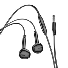 Заредете изображение във визуализатора на галерията – Borofone Earphones BM71 Light Song with microphone black
