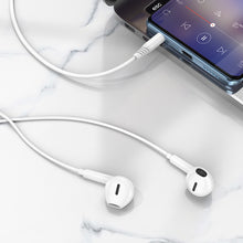 Заредете изображение във визуализатора на галерията – Borofone Earphones BM71 Light Song with microphone white
