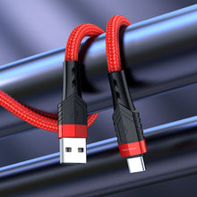 Заредете изображение във визуализатора на галерията – Borofone Cable BU35 Influence - USB to Type C - 3A 1,2 metres red
