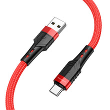 Заредете изображение във визуализатора на галерията – Borofone Cable BU35 Influence - USB to Type C - 3A 1,2 metres red

