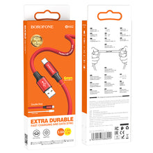 Заредете изображение във визуализатора на галерията – Borofone Cable BX82 Bountiful - USB to Type C - 3A 1 metre red
