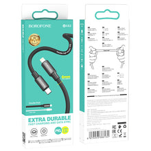 Заредете изображение във визуализатора на галерията – Borofone Cable BX82 Bountiful - Type C to Lightning - PD 20W 1 metre black
