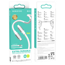Заредете изображение във визуализатора на галерията – Borofone Cable BX82 Bountiful - Type C to Lightning - PD 20W 1 metre white
