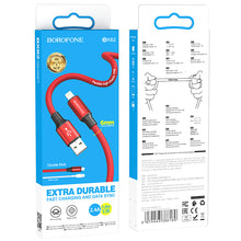 Заредете изображение във визуализатора на галерията – Borofone Cable BX82 Bountiful - USB to Lightning - 2,4A 1 metre red
