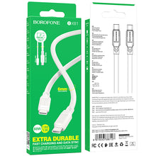 Заредете изображение във визуализатора на галерията – Borofone Cable BX81 Goodway - Type C to Type C - PD 60W 3A 1 metre white
