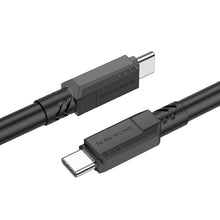 Заредете изображение във визуализатора на галерията – Borofone Cable BX81 Goodway - Type C to Type C - PD 60W 3A 1 metre black
