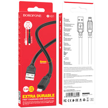 Заредете изображение във визуализатора на галерията – Borofone Cable BX81 Goodway - USB to Lightning - 2,4A 1 metre black
