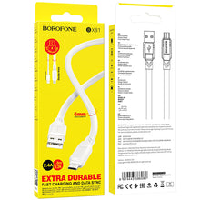 Заредете изображение във визуализатора на галерията – Borofone Cable BX81 Goodway - USB to Micro USB - 2,4A 1 metre white
