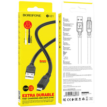 Заредете изображение във визуализатора на галерията – Borofone Cable BX81 Goodway - USB to Micro USB - 2,4A 1 metre black
