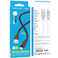 Заредете изображение във визуализатора на галерията – Borofone Cable BX81 Goodway - USB to Type C - 3A 1 metre black
