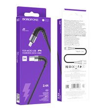 Заредете изображение във визуализатора на галерията – Borofone Cable BX32 Munificent - USB to Micro USB - 2.4A 1 metre black
