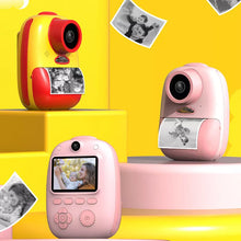 Заредете изображение във визуализатора на галерията – Instant print camera for children D10 yellow-red
