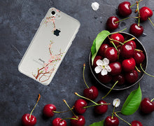 Заредете изображение във визуализатора на галерията – Telone Floral Case Silicone for Iphone XS MAX Cherry
