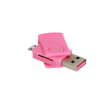 Заредете изображение във визуализатора на галерията – Micro SD Cards Reader CR08 Micro USB pink
