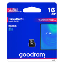 Заредете изображение във визуализатора на галерията – GOODRAM Memory MicroSD Card - 16GB without adapater UHS I CLASS 10 100MB/s
