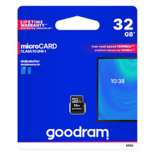 Заредете изображение във визуализатора на галерията – GOODRAM Memory MicroSD Card - 32GB without adapter UHS I CLASS 10 100MB/s
