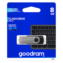 Заредете изображение във визуализатора на галерията – GOODRAM UTS2 Pendrive - 8GB USB 2.0 BLACK
