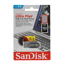 Заредете изображение във визуализатора на галерията – Pendrive SANDISK metal ULTRA FLAIR USB 3.0 - 64 GB
