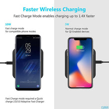 Заредете изображение във визуализатора на галерията – Wireless Induction Charger QI Universal Fast Charge - T-511 Square BLACK (min. 2A)
