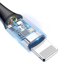 Заредете изображение във визуализатора на галерията – Baseus Cable C-shaped Light Intelligent - USB to Lightning - (CALCD-01) black
