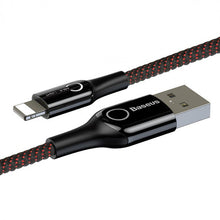 Заредете изображение във визуализатора на галерията – Baseus Cable C-shaped Light Intelligent - USB to Lightning - (CALCD-01) black
