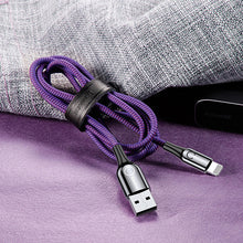 Заредете изображение във визуализатора на галерията – Baseus Cable C-shaped Light Intelligent - USB to Lightning - (CALCD-01) black
