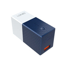 Заредете изображение във визуализатора на галерията – Ldnio Wall charger with power bank function PA307 - USB - Quick Charge 2600mAh + USB to Micro USB cable white-blue
