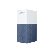 Заредете изображение във визуализатора на галерията – Ldnio Wall charger with power bank function PA307 - USB - Quick Charge 2600mAh + USB to Micro USB cable white-blue
