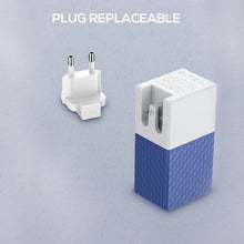 Заредете изображение във визуализатора на галерията – Ldnio Wall charger with power bank function PA307 - USB - Quick Charge 2600mAh + USB to Micro USB cable white-blue
