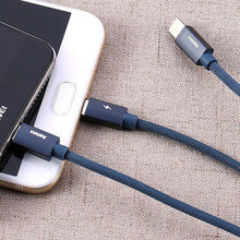 Заредете изображение във визуализатора на галерията – REMAX Cable Kerolla RC-094th 3 in 1 - USB to Micro USB, Type C, Lightning - Green
