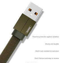 Заредете изображение във визуализатора на галерията – REMAX Cable Kerolla RC-094th 3 in 1 - USB to Micro USB, Type C, Lightning - Green
