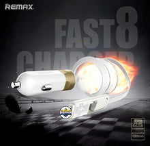 Заредете изображение във визуализатора на галерията – REMAX Car Charger RCC-102 - USB - 3,4A with 2 in 1 cable Micro USB, Lightning gold
